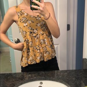 yellow flower tank top